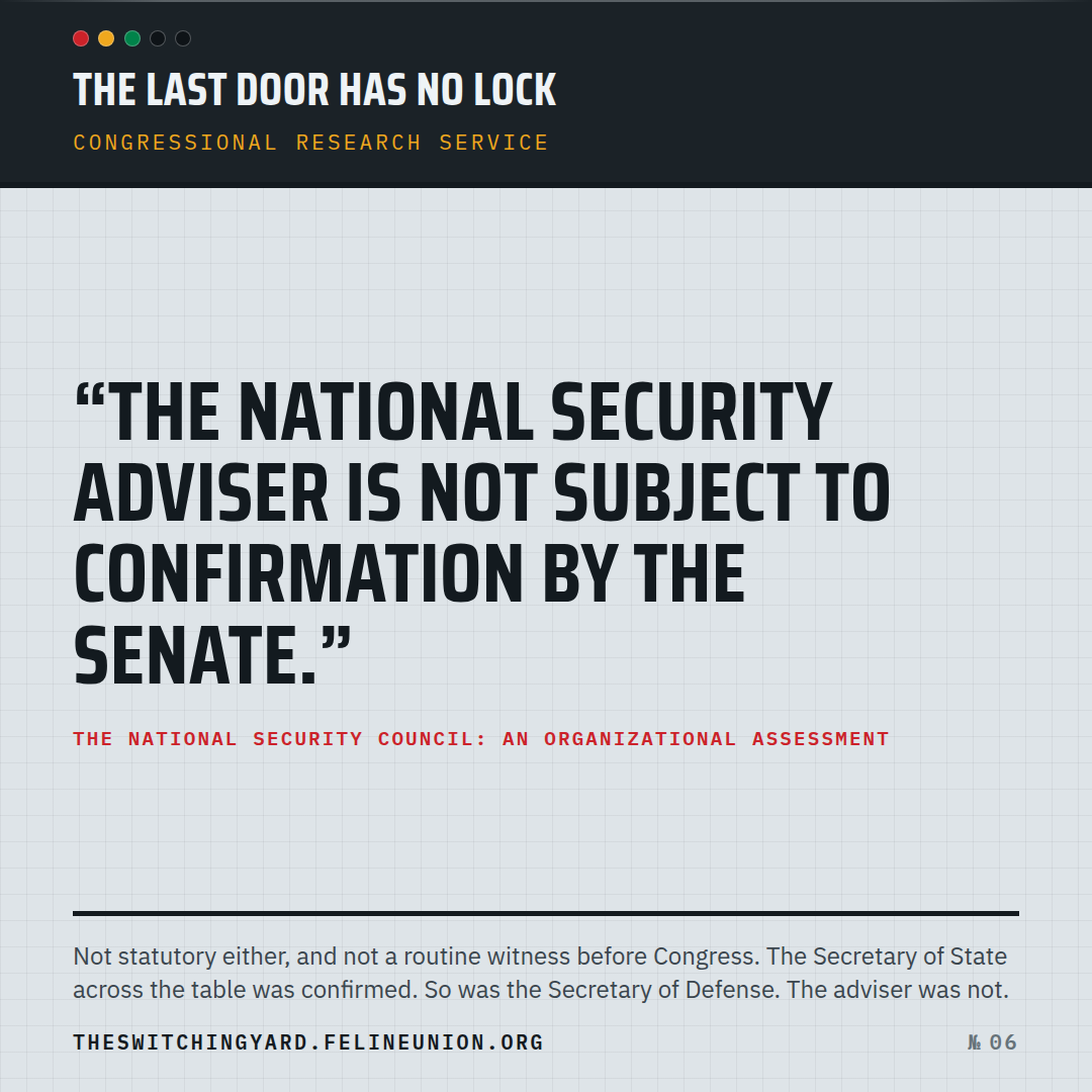 Share card 06: The last door has no lock.